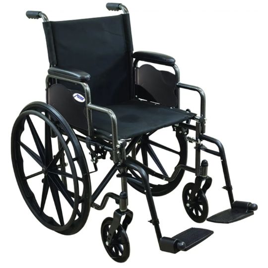 Lightweight Steel Wheelchair with Adjustable Seat Widths