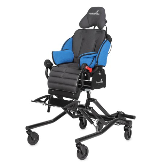 Thomashilfen EASyS Modular S Special Needs Seating System - Shown with Blue Upholstery and Neck Support Headrest