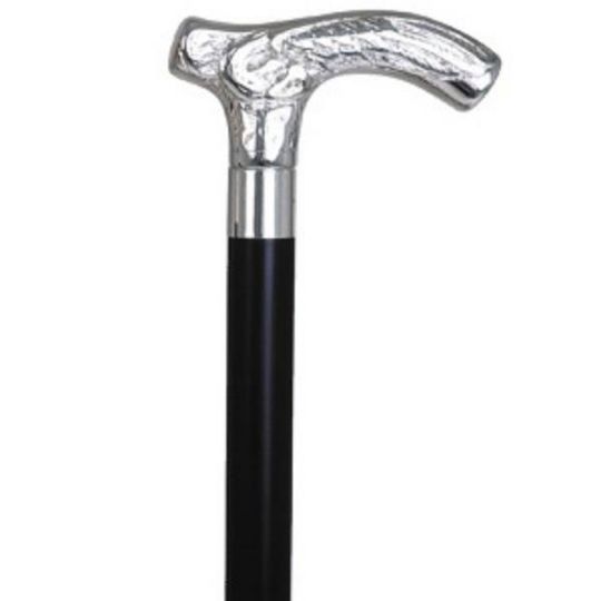 Premium Silver and Gold Handle Walking Sticks with Replaceable Rubber Tips