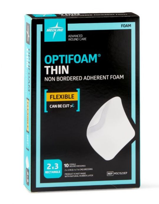 Optifoam Thin Adhesive Foam Wound Dressing for Lightly Draining Wounds