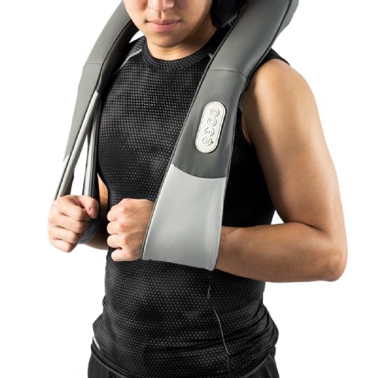 Neck and Shoulder Massager with 3D Shiatsu, Heat Therapy, and Adjustable Intensity for Deep Muscle Relief - OS-AA12