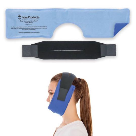 Hot and Cold Therapy Dual Comfort Jaw Wrap for TMJ, Jaw Pain and Migraines by CorPak