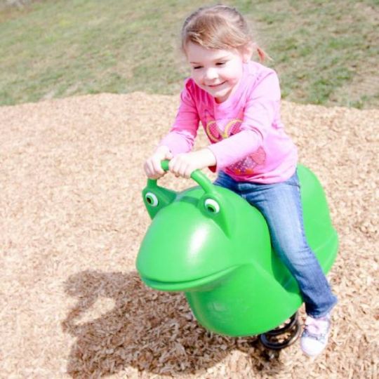 Pediatric Filbert Frog Fun Bounce - Single Spring Rider for Playgrounds