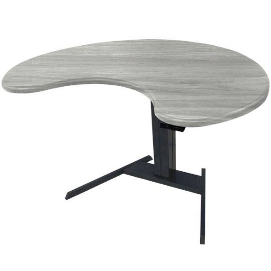 Kidney Table with Briarsmoke Table Top and Optional Casters Shown