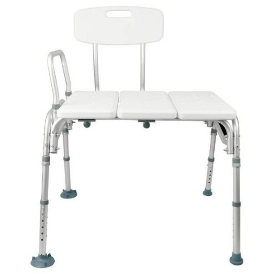 Adjustable Tub Transfer Bench with Non-slip Legs and 300 lbs. Capacity from Vive Health