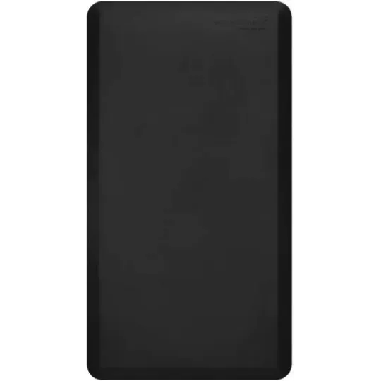 WellnessMats Black Fitness Mat 48 in. Made of Polyurethane by Pivotal