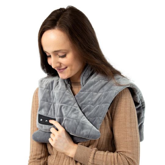 Osaki Shoulder and Back Heating Shawl with Vibration Modes - Plush Microfiber and Auto Timer from Titan