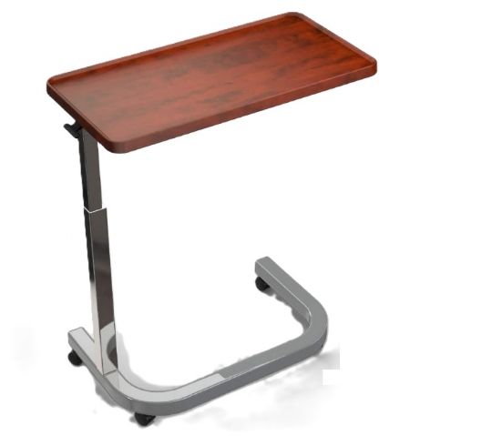 Span® Premium Adjustable Overbed Table With 2-Inch Rolling Casters - Seamless & Robust Table