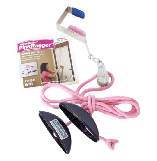 Shoulder Pulley for Shoulder Rehab with Patient Exercise Guide - PinkRanger by RangeMaster