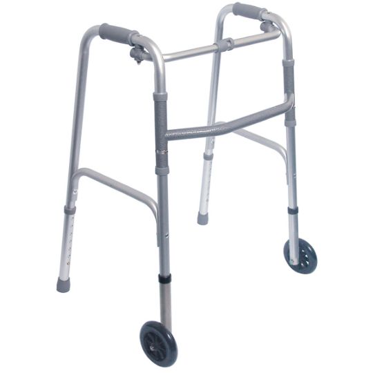 DMI Lightweight Aluminum Folding Walker with Single Release by HealthSmart