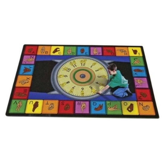 Signs of the Time Language Learning Floor Rug 5x7