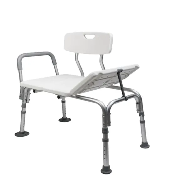 MOBB Bathtub Transfer Bench with Curtain Guard Features Backrest and Armrest Height Adjustable and 300 lbs
