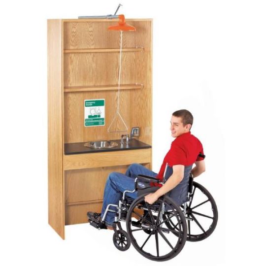 Protocol Emergency Shower and Eyewash Station with Storage by Diversified Woodcrafts