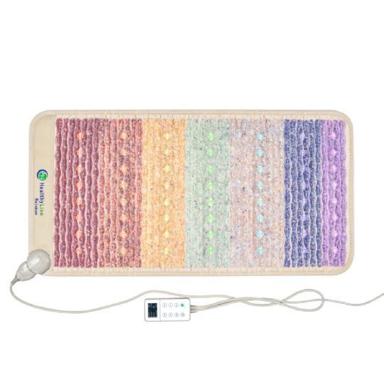 Infrared Heating Pad with Chakra Gemstones - Rainbow Mat from HealthyLine