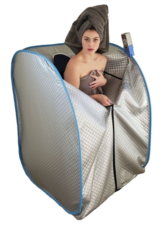 Relax Portable Sit-Up Far Infrared Sauna - Silver