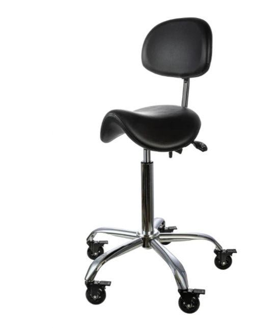 Saddle Stool with 5 Wheels for Improved Posture from Troy Technologies