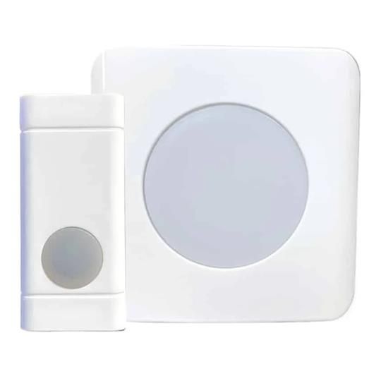 Wireless Doorbell Kit with Flashing Strobe Light with 600 ft. Range by Safeguard Supply
