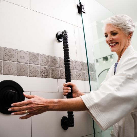 Shower Grab Bars with SafetyGrip - Wall Mounted and 350 lbs. Capacity from Hartmobility