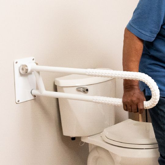 Hinged Folding Wall Mounted Grab Bar with SafetyGrip Technology from Hartmobility