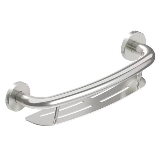 Grab Bar and Shampoo Shelf for Showers and Bathtubs by HealthCraft