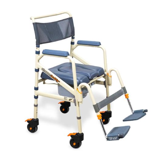 Folding Shower Chair with Security Locking Casters - ShowerBuddy Eco Traveler by SolutionBased