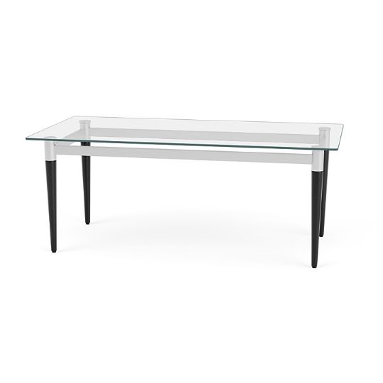 Rectangular Coffee Table with Glass Top - Siena Coffee Table by Lesro Furniture