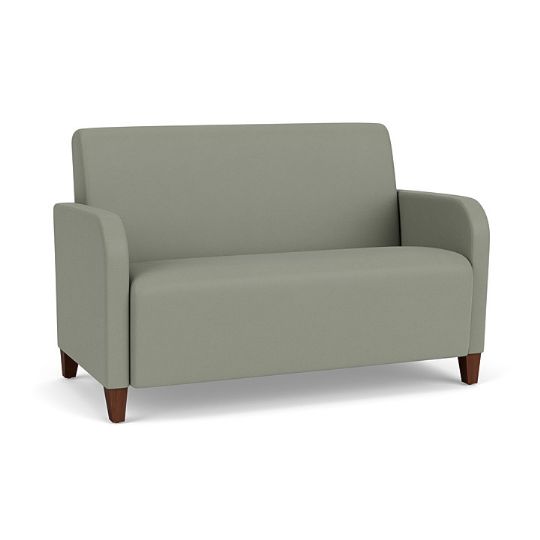 Waiting Room Loveseats with Wood or Steel Legs, 600 lbs. Capacity, and 8 Upholstery Colors - Lesro Siena Line