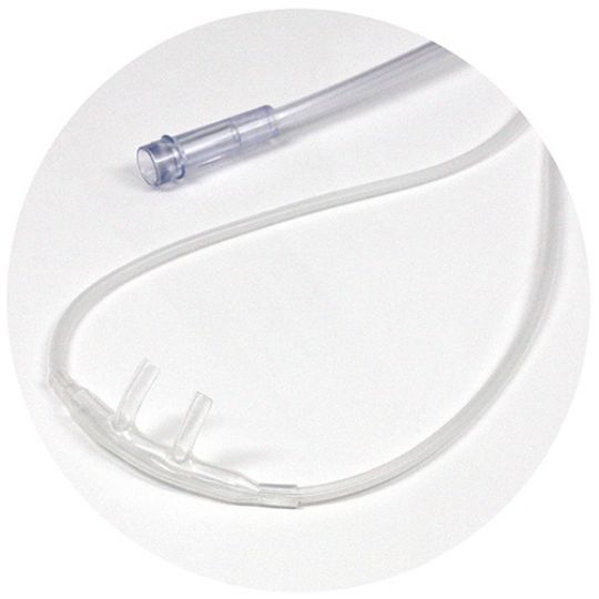 Soft Oxygen Nasal Cannula - Therapy Tubes Available in 4 ft. and 7 ft. Lengths by Sunset HealthCare