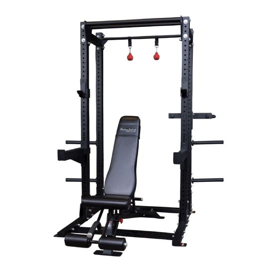 Body-Solid Extended Half Rack Package for Commercial Use, Self-Contained, Cannonball Grips, Made in the USA