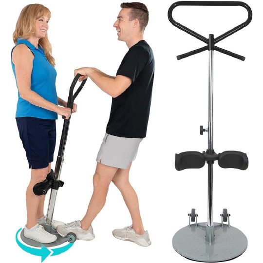 Patient Transfer Disc with Adjustable Knee Rests and Ergonomic Handles by Vive Health