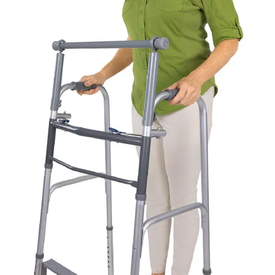 Adjustable Stand Assist Walker with Ergonomic Support and Mobility Wheels