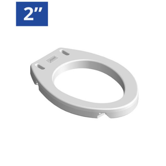 Raised Toilet Seat 2 Inch with Height Adjustment for Stability and Comfort