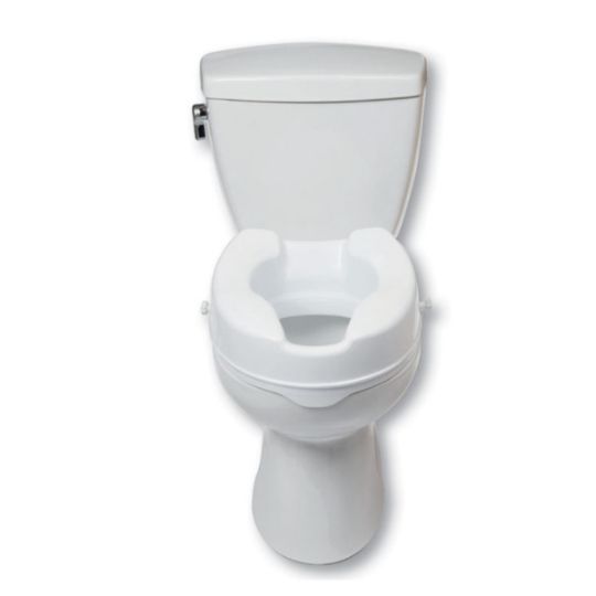 Raised Toilet Seat 4 Inch with Secure Clamps