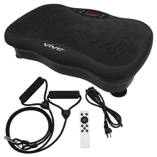 Vibration Platform with Adjustable Speed and Resistance Bands from Vive  Health