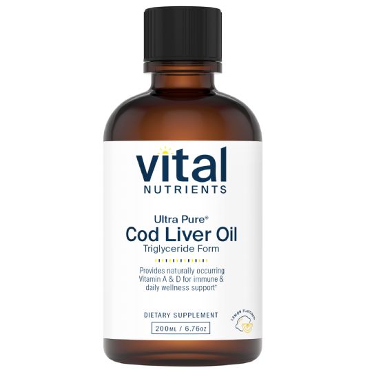 Vital Nutrients Ultra Pure Liquid Cod Liver Fish Oil 1025 - 200 ml