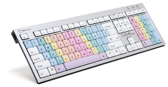 Touchtyping Windows US English Keyboard with USB Hubs - Silver Slimeline Keyboard from Logickeyboard