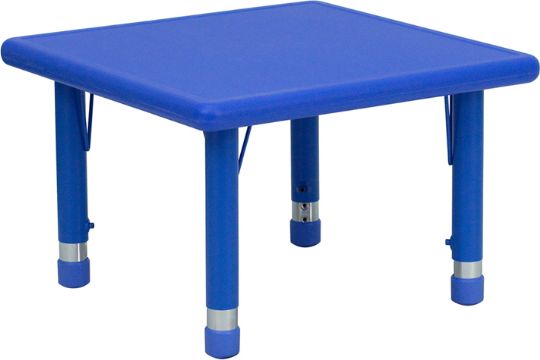 BLUE - Plastic Square 24 Preschool Activity Table
