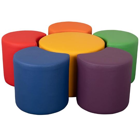 Flash Furniture Flexible Soft Seating for Classrooms - Flower Set