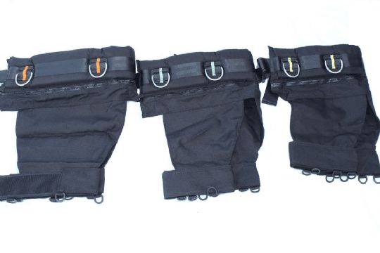 Includes 3 Gait Harnesses in sizes: small, medium, and large