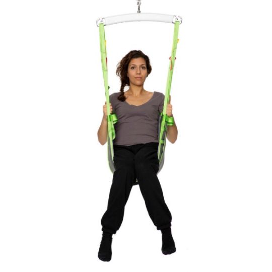 The sling is slightly tilted - which reduces the risk of falls for patients that are having tendencies of sliding out of the sling
