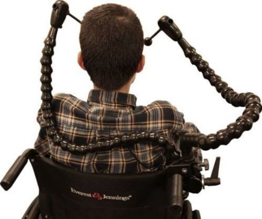 The switch has a super clamp that securely mounts to any wheelchair or table