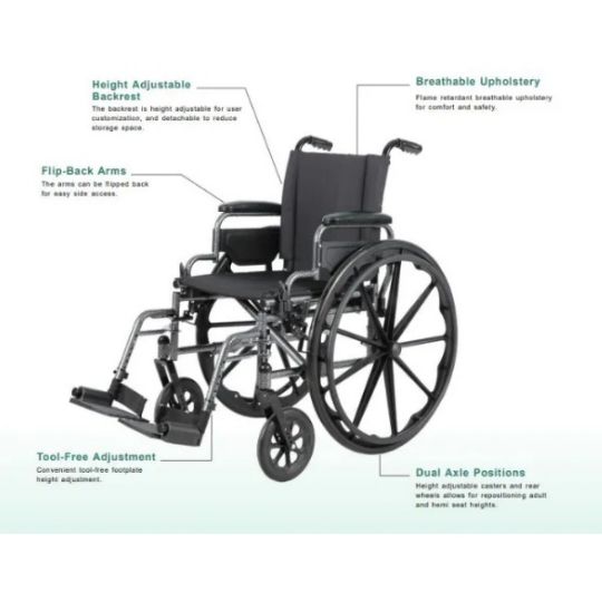Here are the Wheelchair's Key Features
