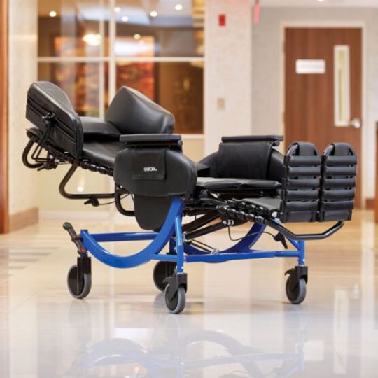 The wheelchair reclined