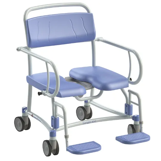 Lopital Tango XL and XXL Bariatric Shower Commode Chairs with 4 Wheels
