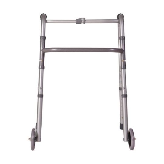 Plated with aluminum, making the walker durable