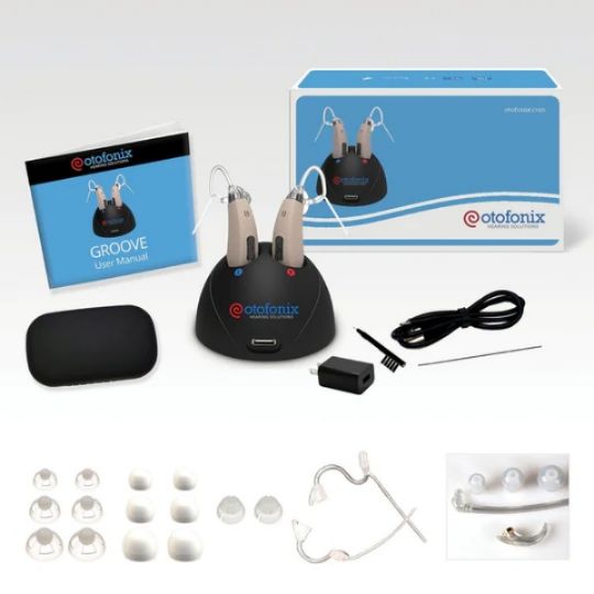 Here's what's-in-the-box of the hearing aid package