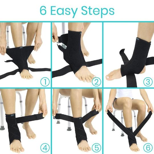 Ankle Brace - Support Wrap for Sprain & Running Pain - Vive Health