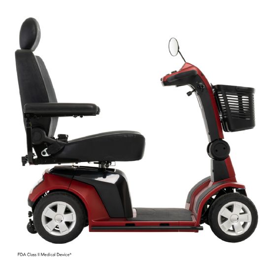 Side view of the scooter