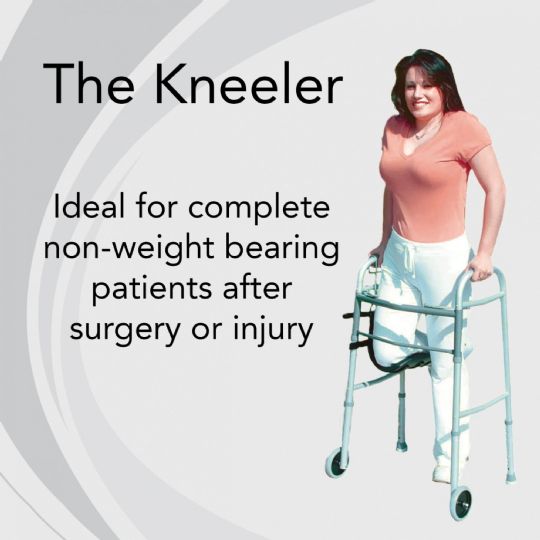 Kneeler is ideal for complete non-weight bearing patients after they have surgery or experience an injury