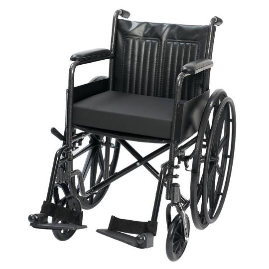 Picture shows how the wheelchair cushion will look in use